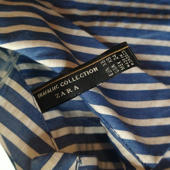 Zara Trafaluc Striped Tie Back Blouse - Picture 3 of 4